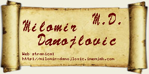 Milomir Danojlović vizit kartica